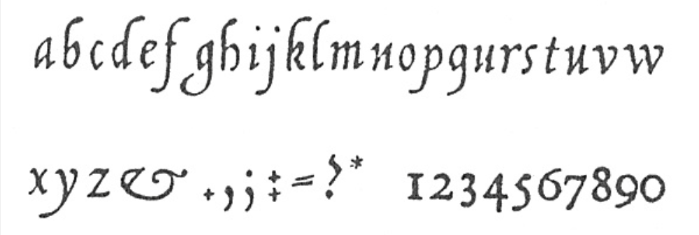 IChancery Italic (1966), ifonti yentsimbi eyenziwa nguPaul Hayden Duensing (1928–2006), weThe Private Press and Type Foundry, eVicksburg, eMichigan: oonobumba abancinci, uphawu &, iziphumlisi namanani.