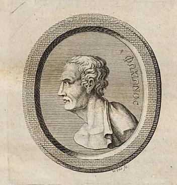Classical portrait roundel, from an eighteenth-century book