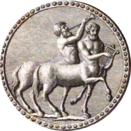 The Universitas Scholarium insignia: two centaurs, one with a lyre